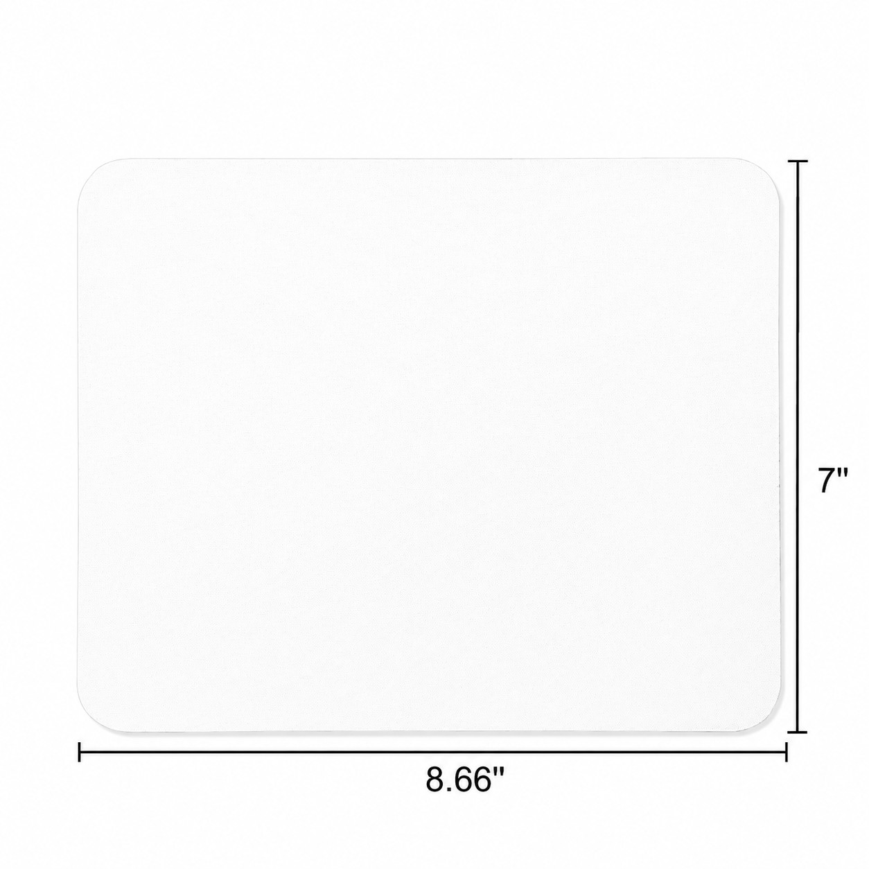 Soft Surface Fabric Mouse Pad — White