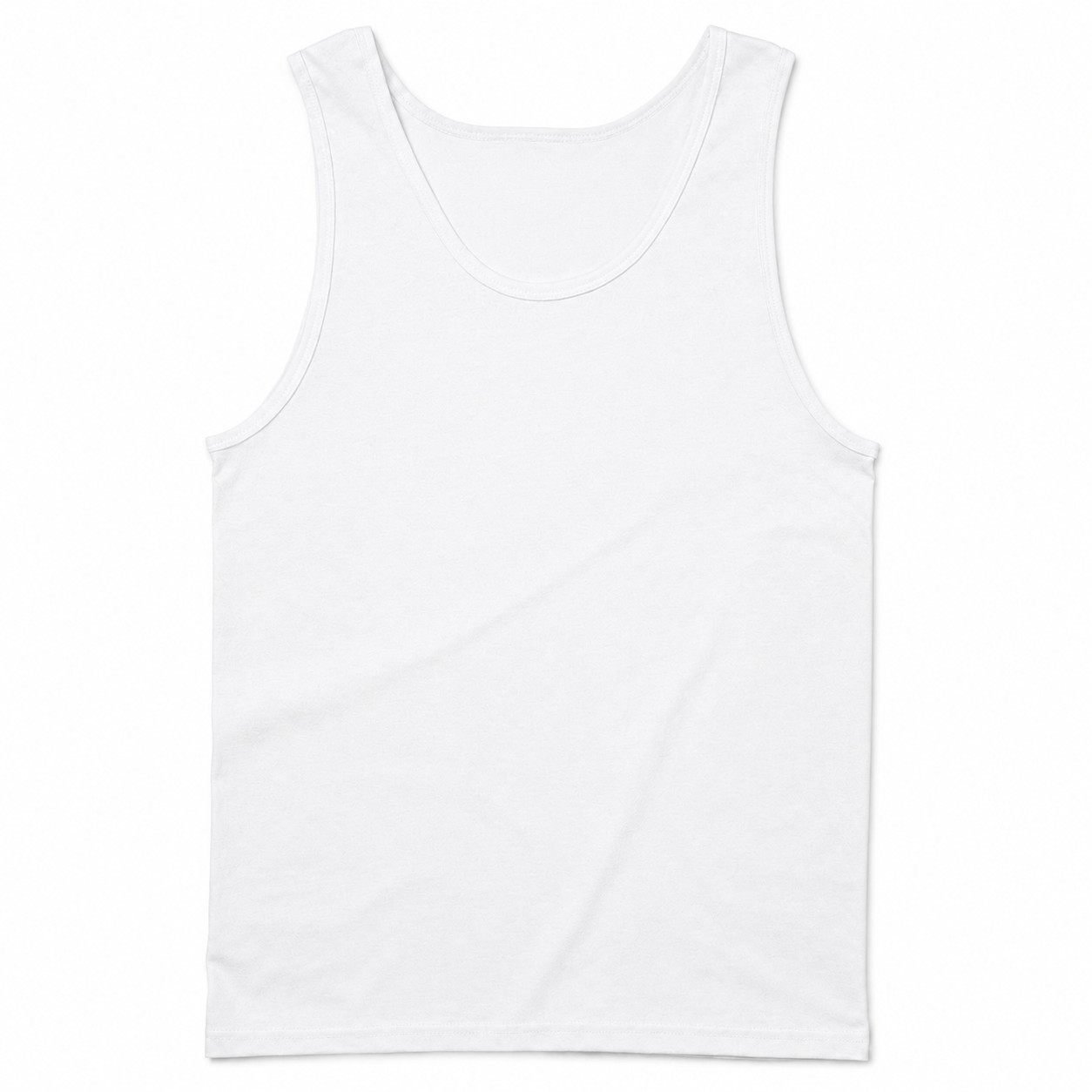 Cotton Sleeveless Tank Top — White