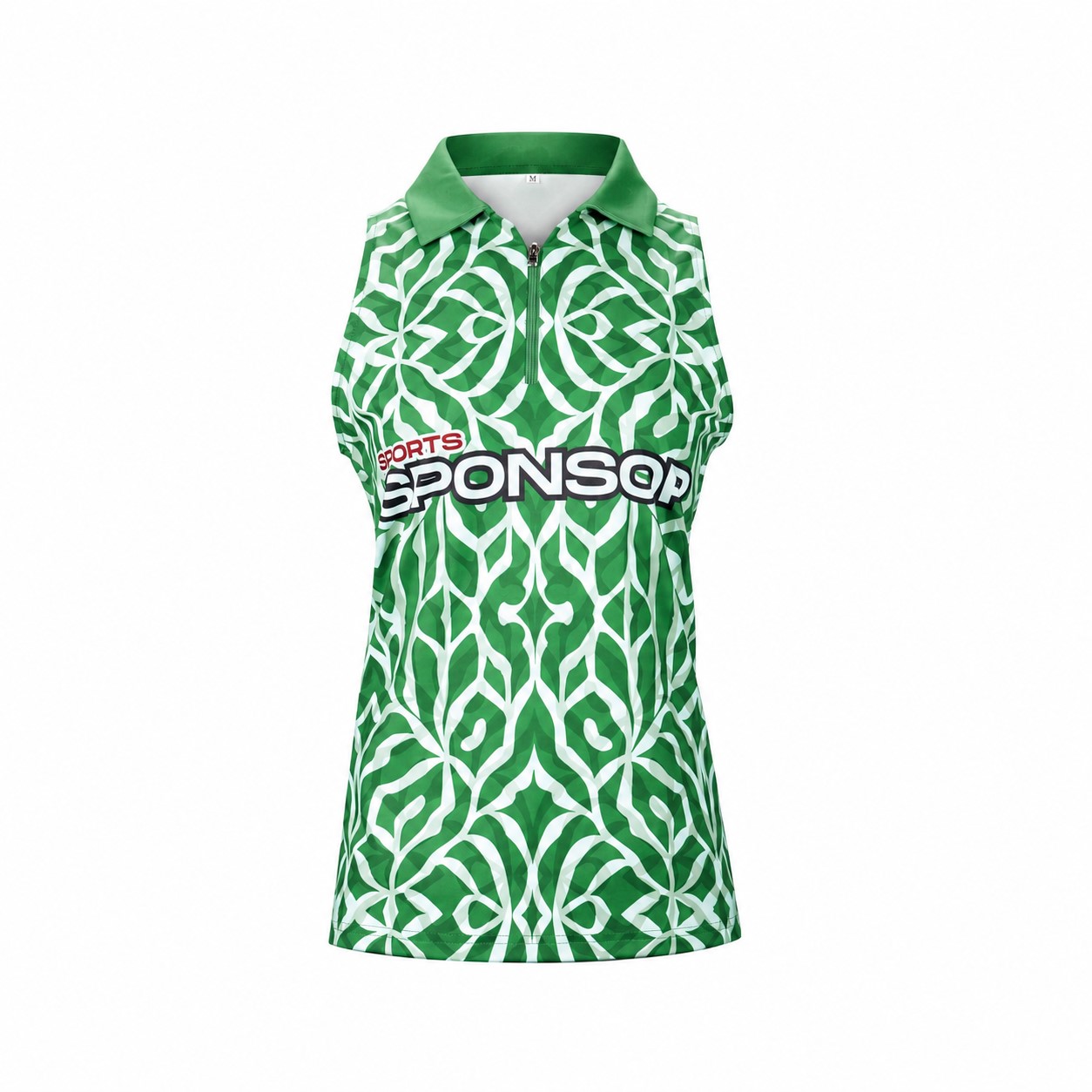 Women's Sleeveless Athletic Polo Shirt — Green