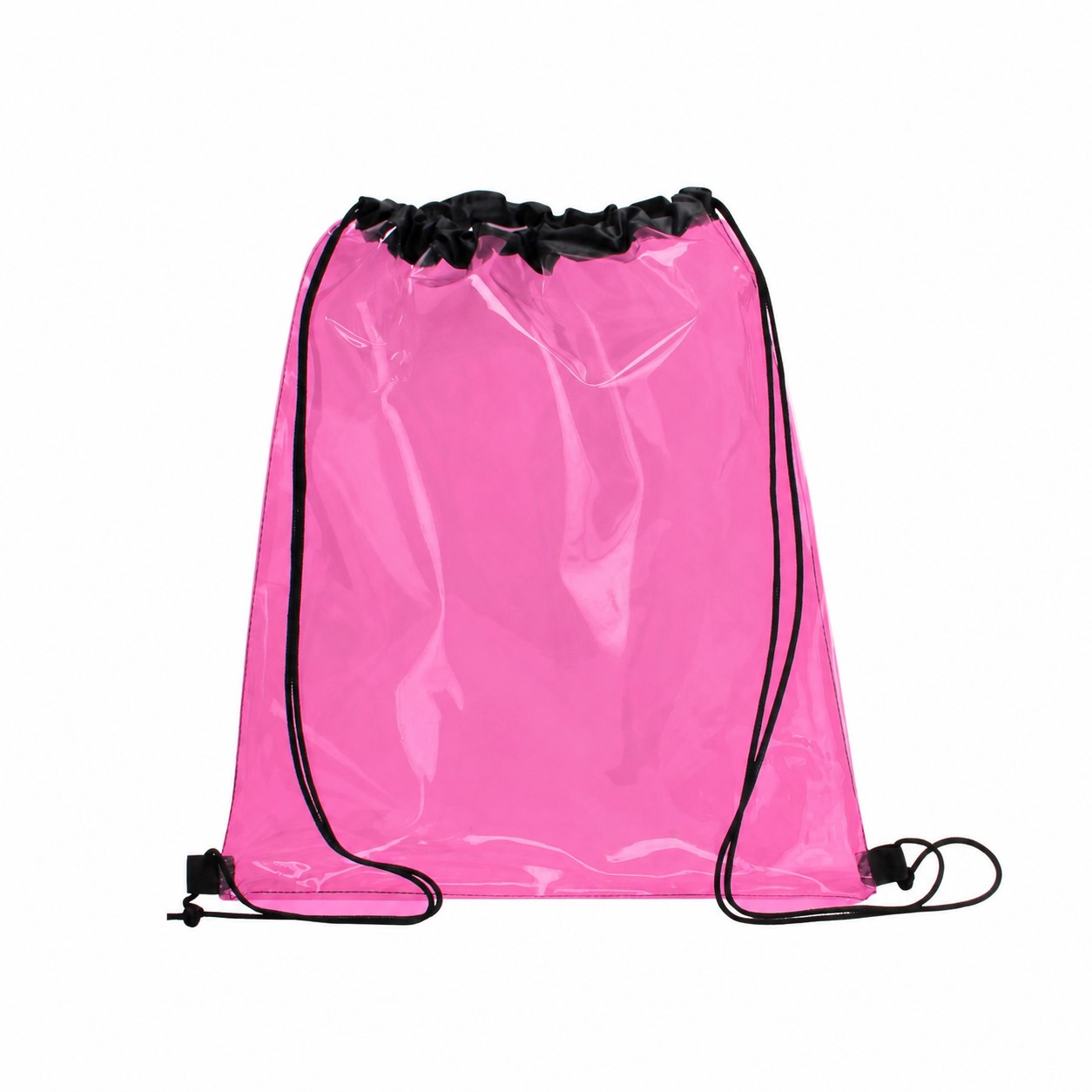 PVC Drawstring Bag — Fuchsia Pink