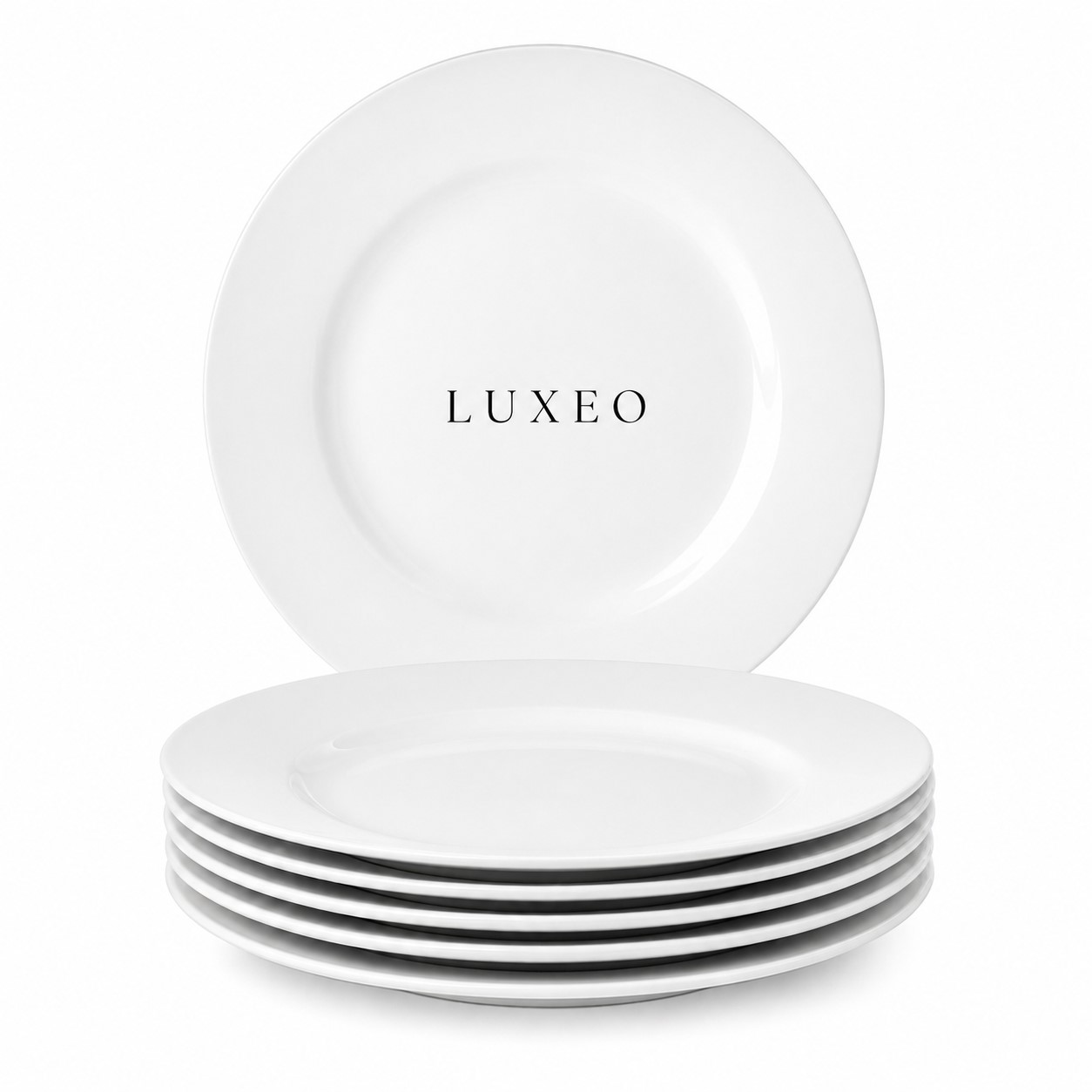 Six Inch White Ceramic Dinner Plate