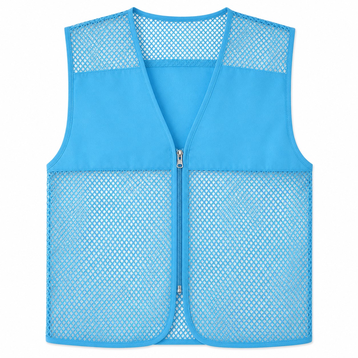 Polyester Mesh Zipper Volunteer Vest — view 2