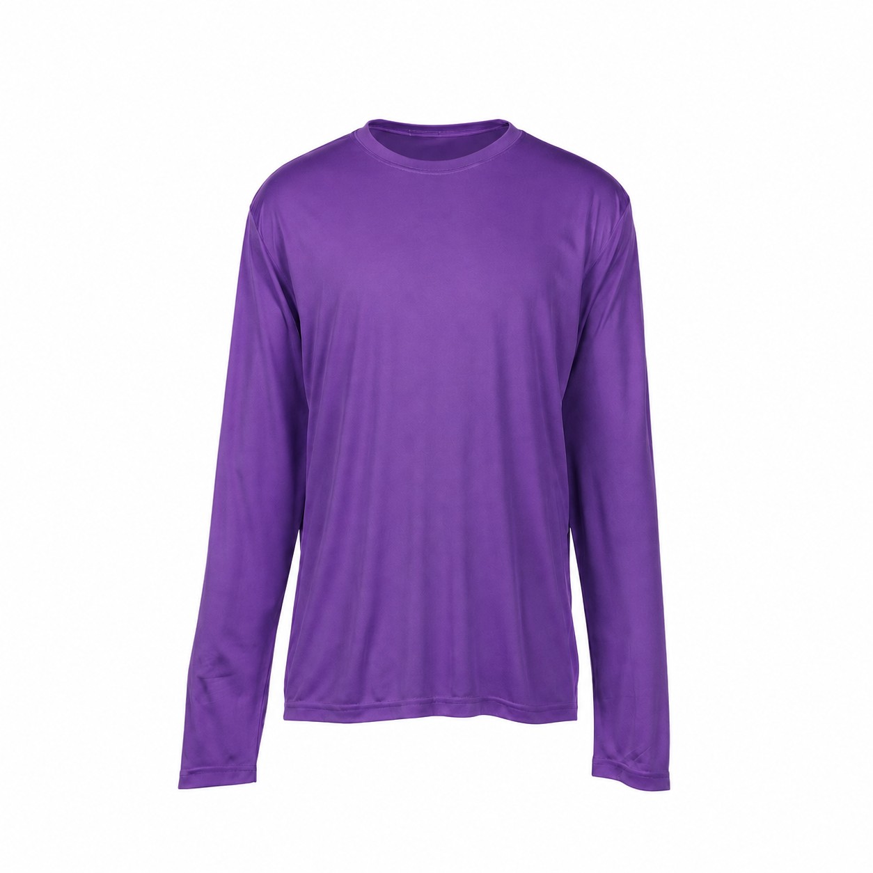Performance Polyester Long Sleeve Tee — Purple