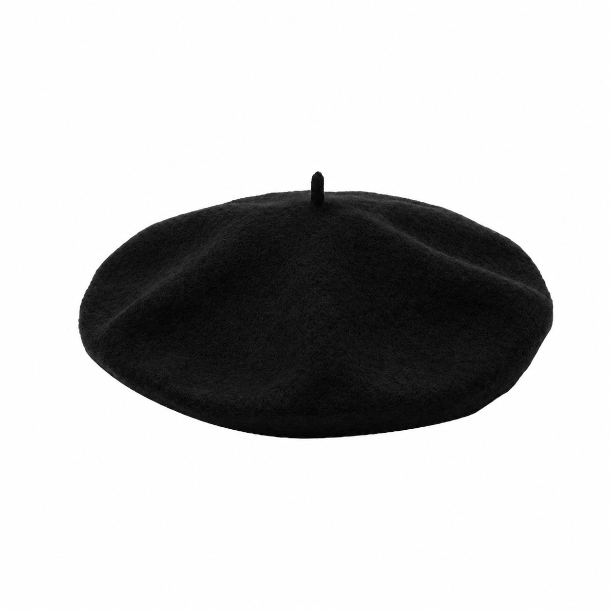 Polyester Vintage Beret Painter Hat — Black