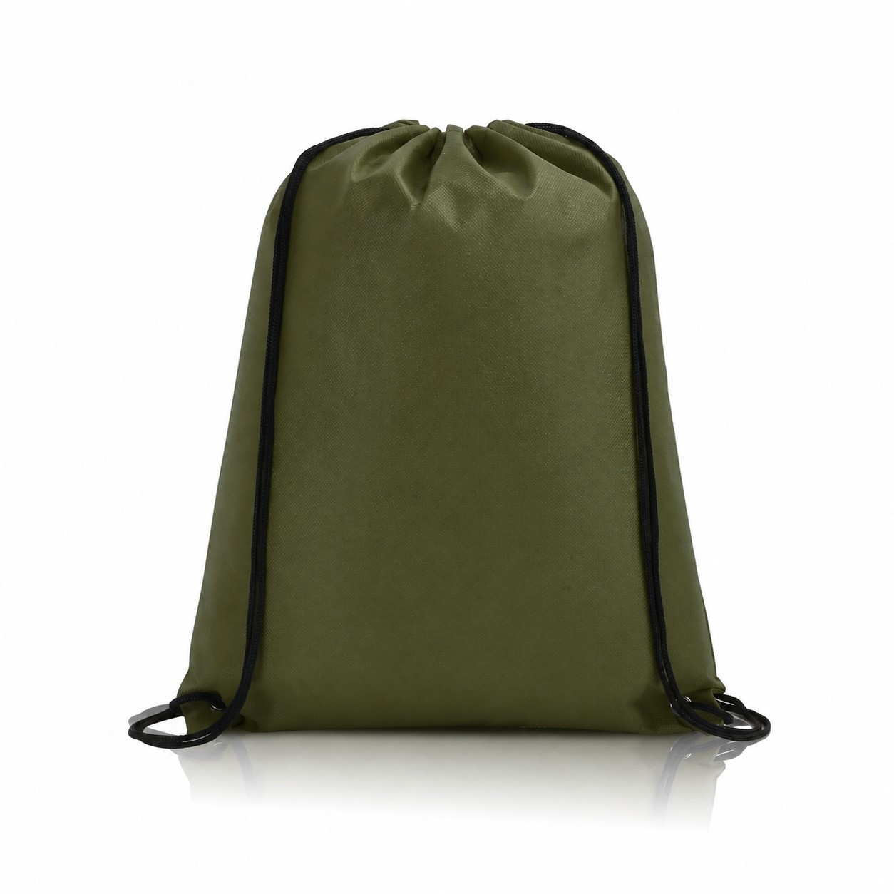 80GSM Non-Woven Drawstring Backpack — Army Green