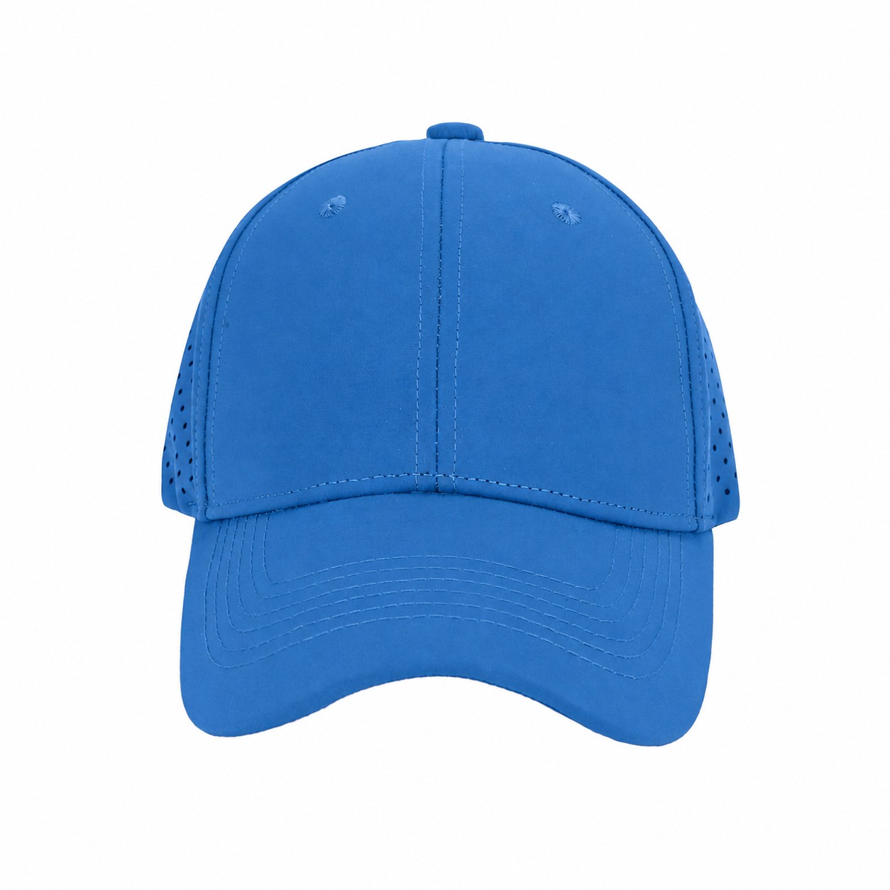 22.8-Inch Polyester Six-Panel Baseball Cap — Blue