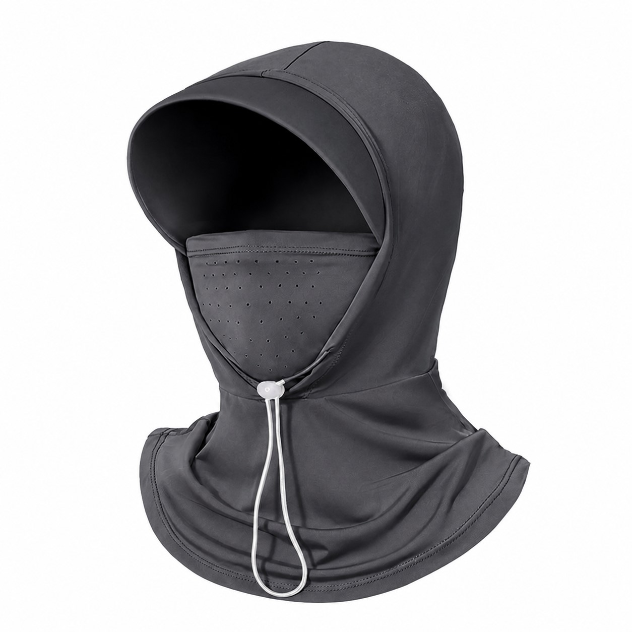 Ice Silk Visor Balaclava Hood — Dark Gray