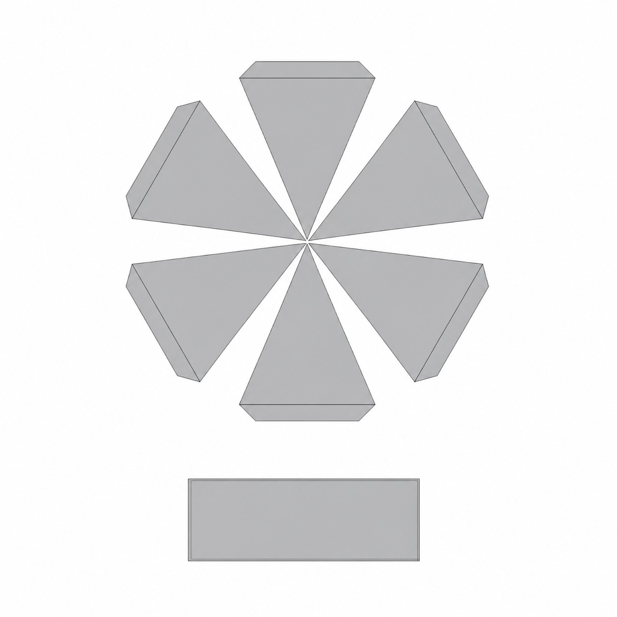 Portable Beech Pole Sun Umbrella — Pewter Gray