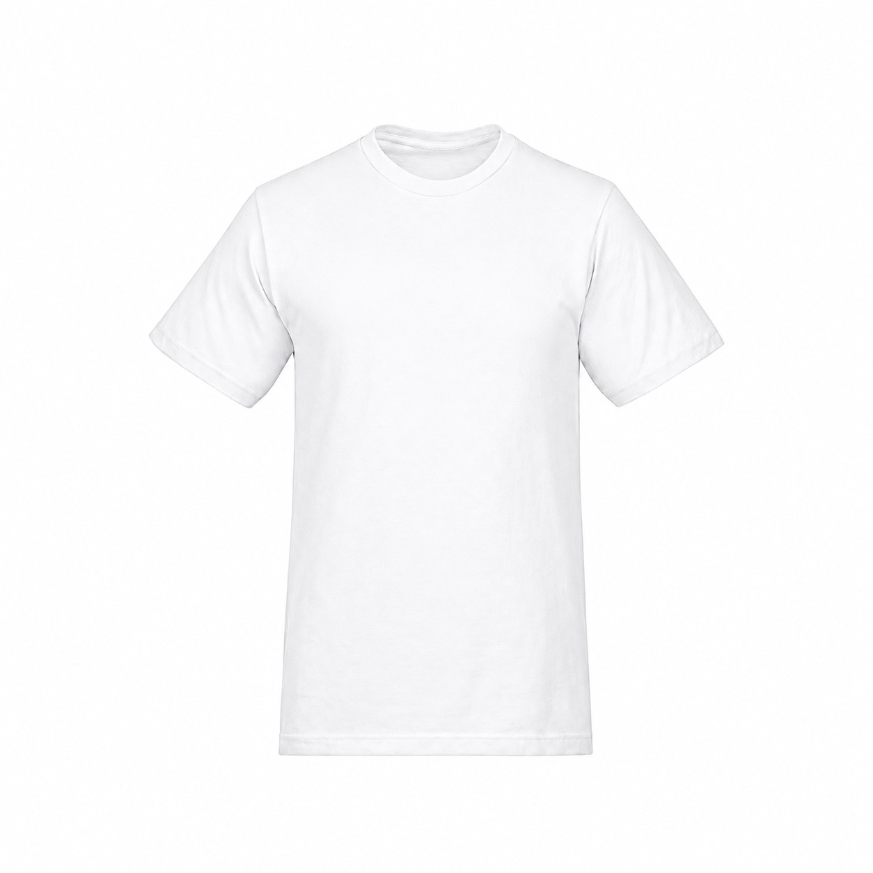 Fine Jersey Cotton Crewneck T Shirt — White