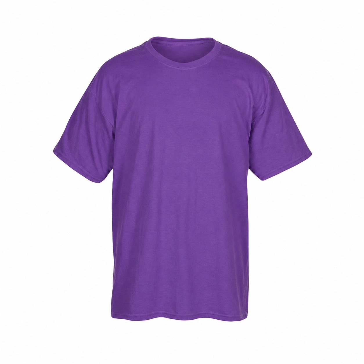 Cotton-Polyester Blend Crewneck T-Shirt — Purple
