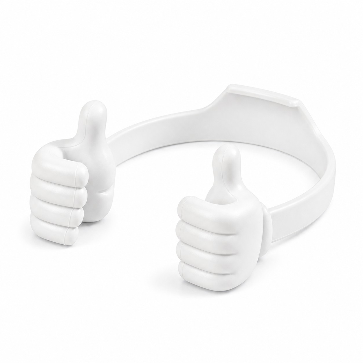 Adjustable Thumbs Up Device Stand — White