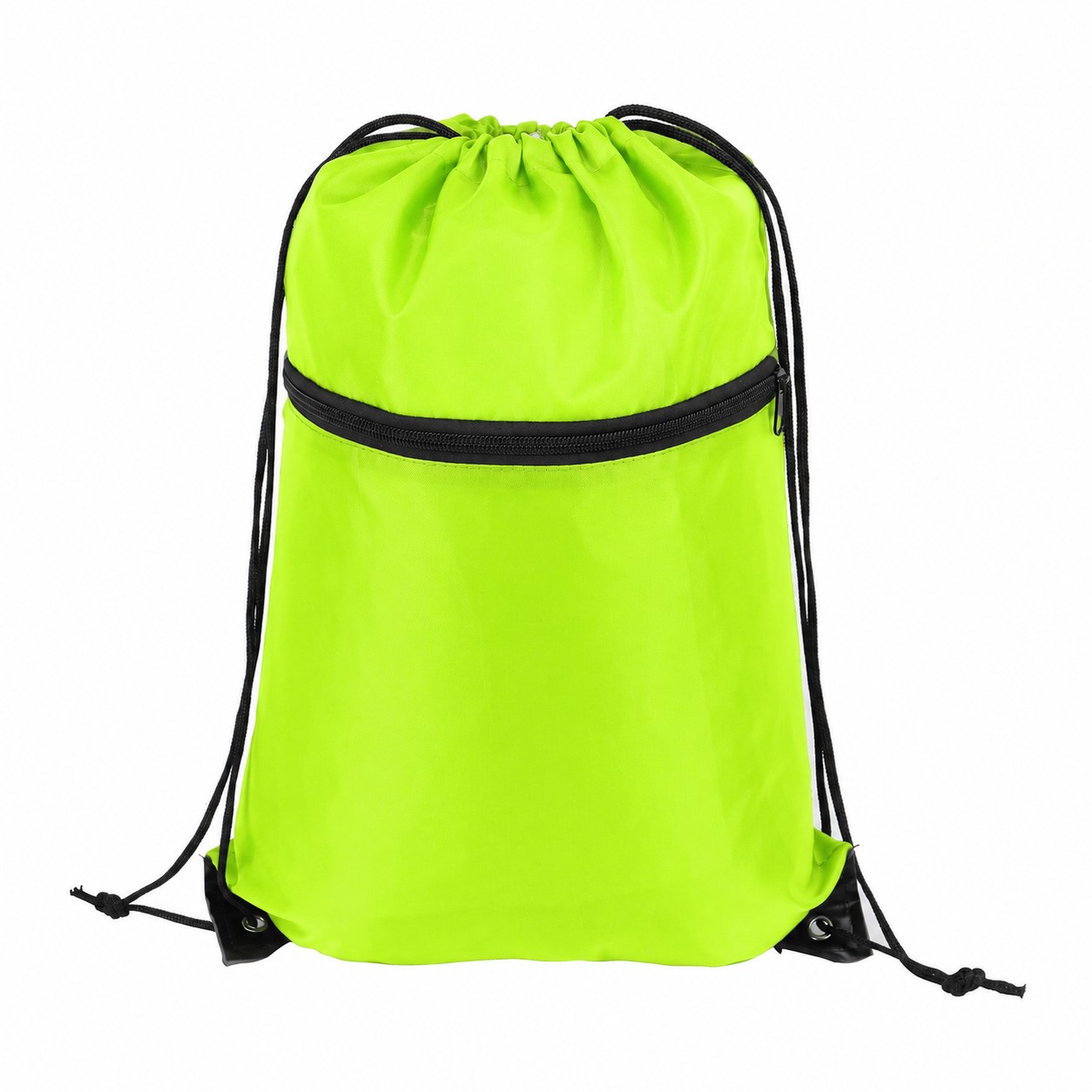 PU Corner Drawstring Sportpack — Lime Green