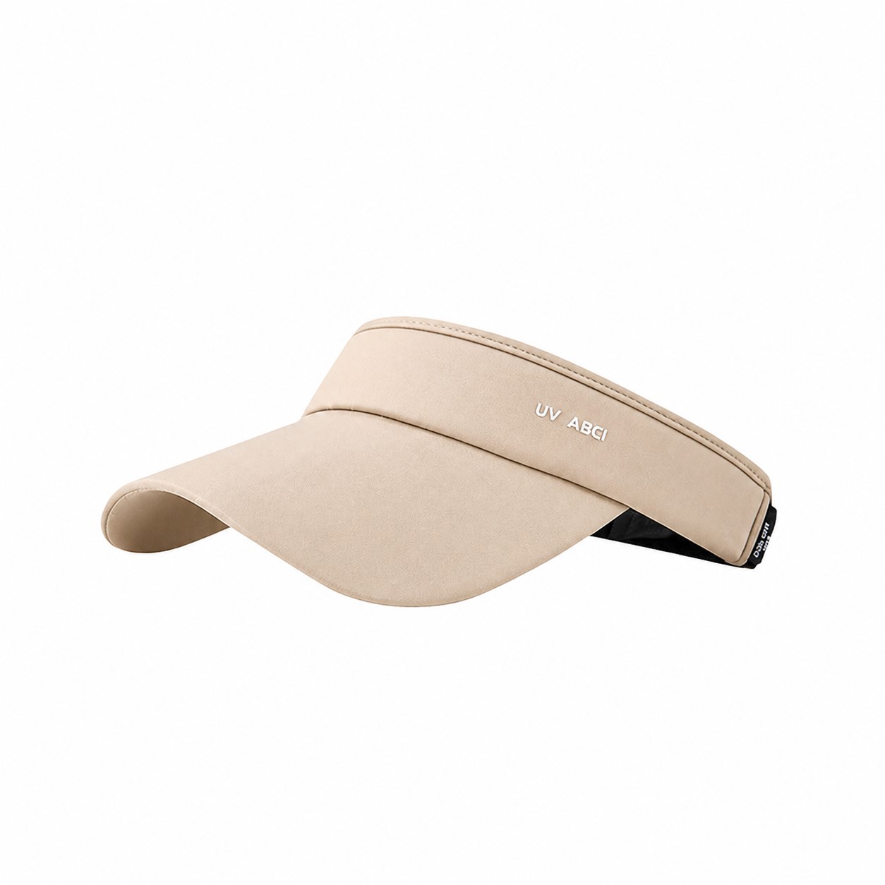 Polyester Open Crown Sun Visor — Beige