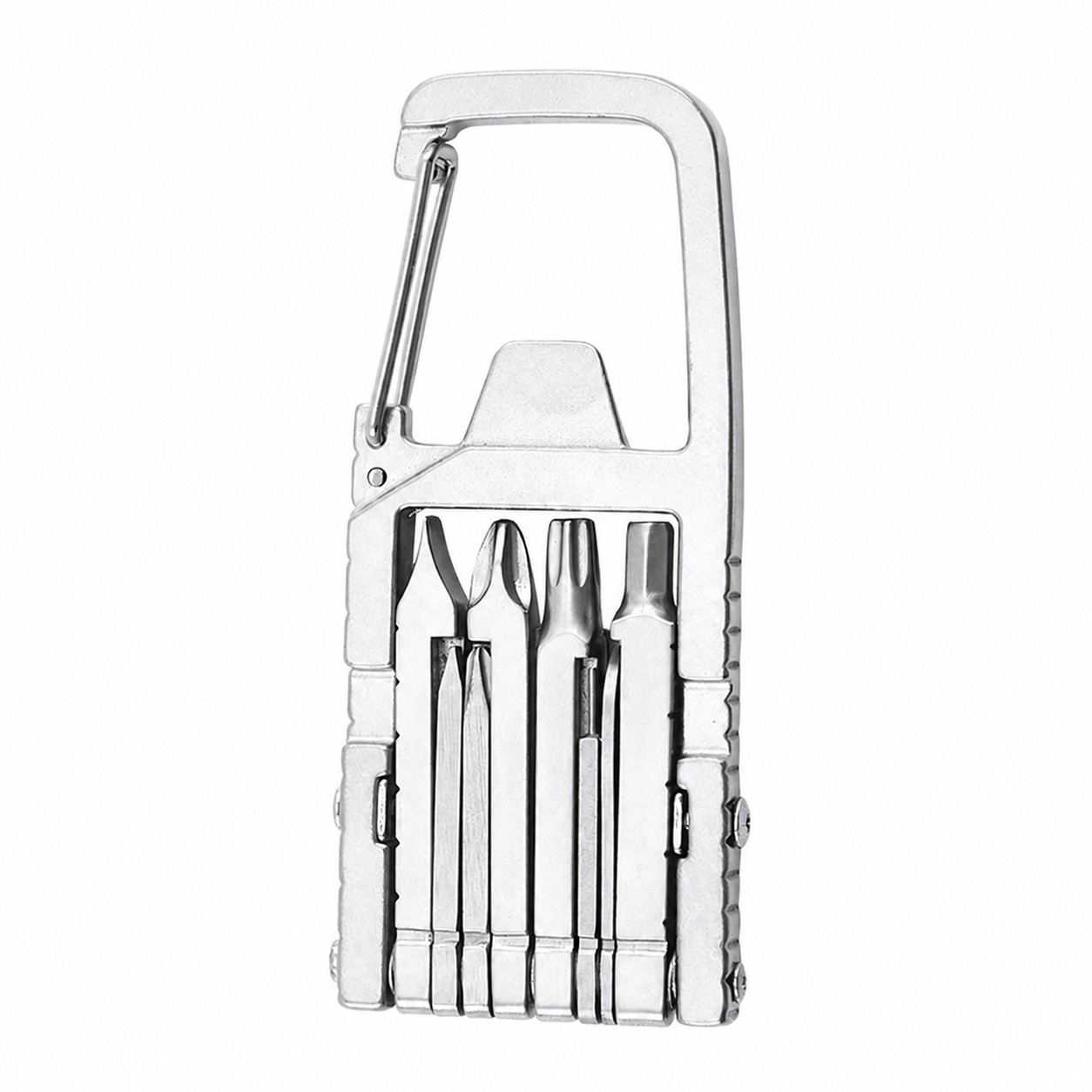 Stainless Carabiner Multi Tool — Silver