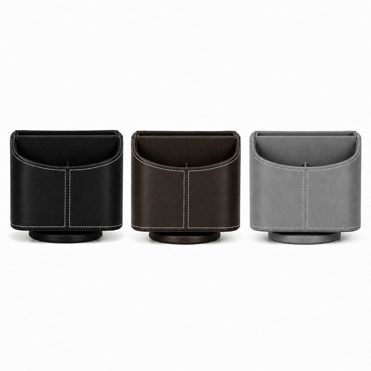 Swiveling PU Desktop Remote Organizer