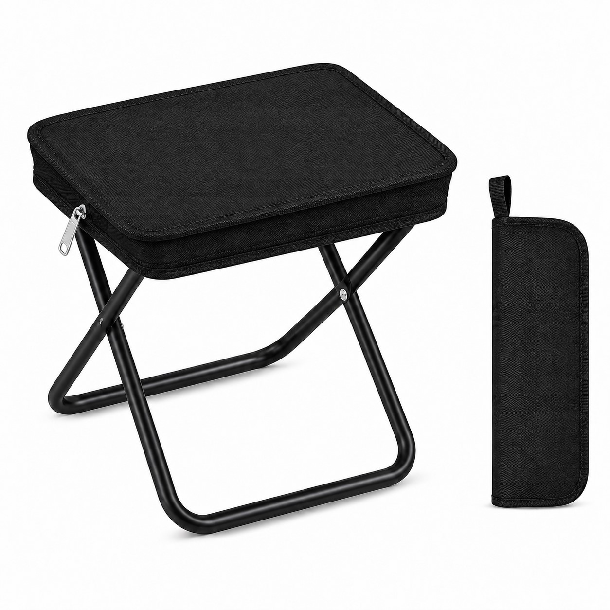 Compact Steel Frame Folding Stool — view 2