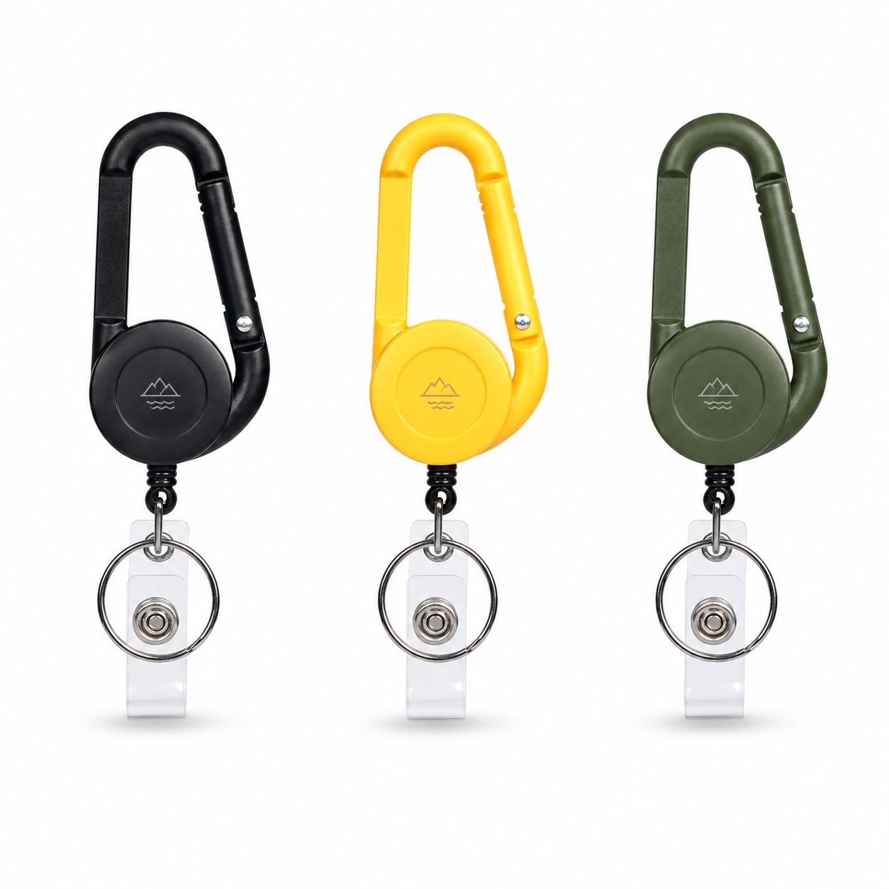 Retractable ABS Carabiner Badge Reel — view 1