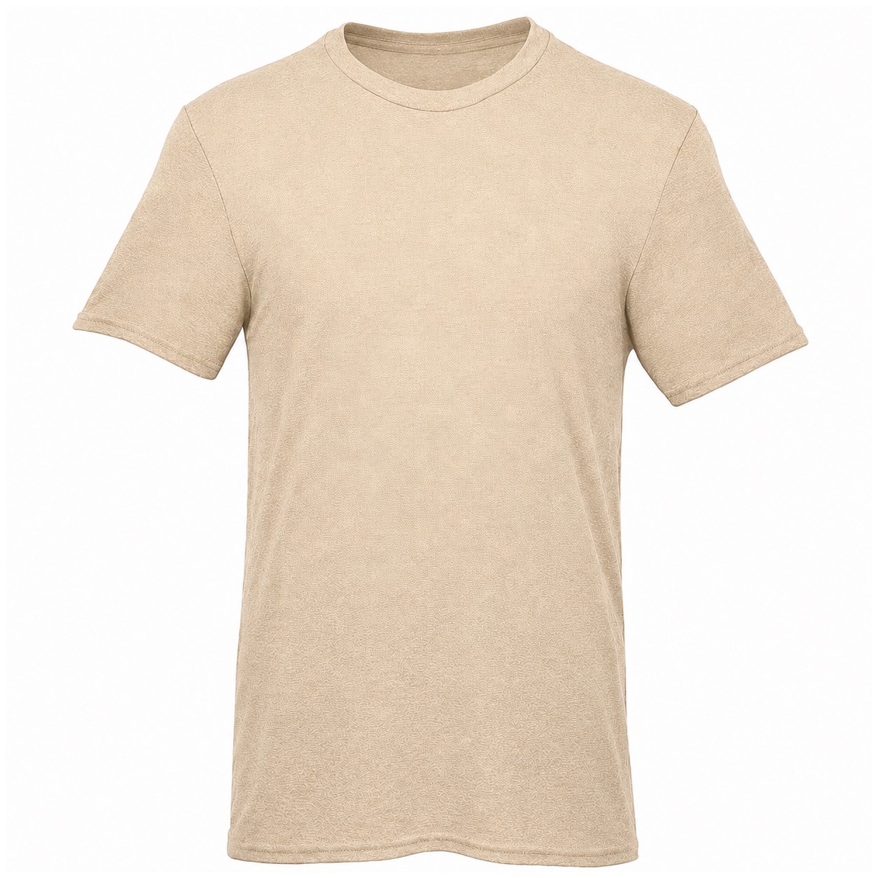 Cotton Jersey Crewneck T-Shirt — Beige