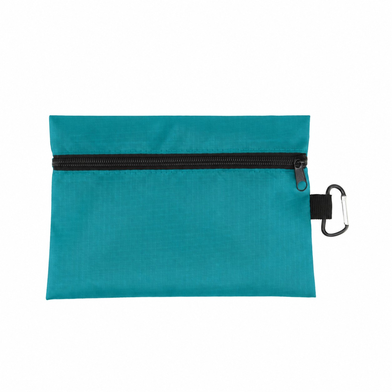 Ripstop Zipper Travel Pouch — Teal Blue
