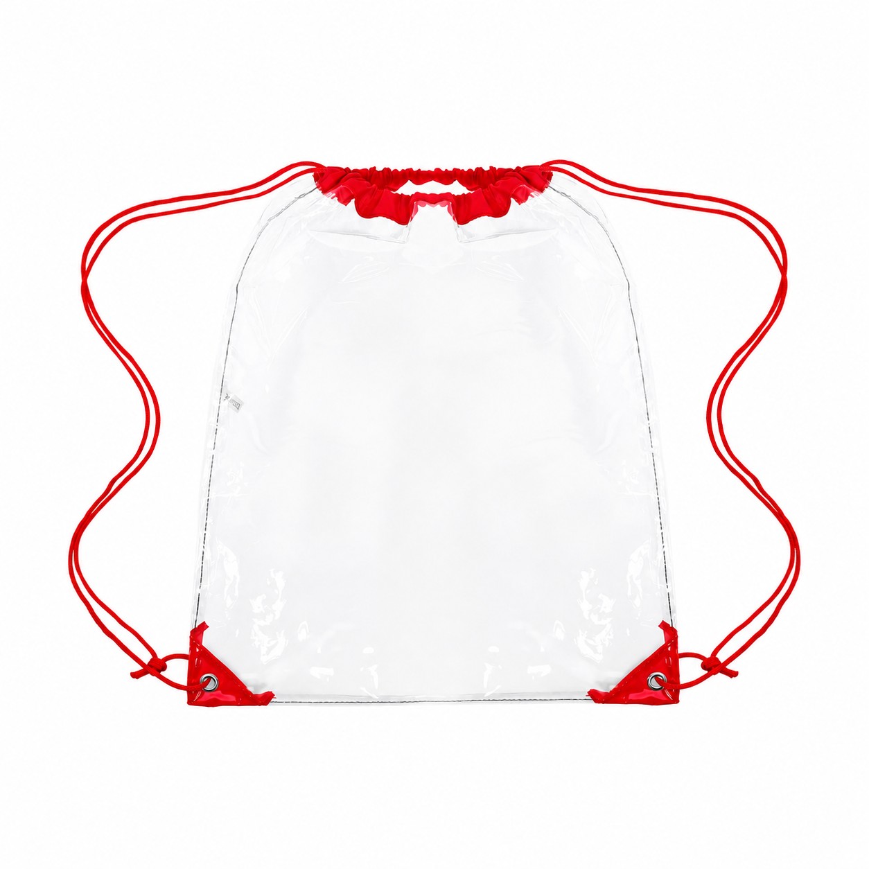 Large Reinforced Corners Drawstring Bag — Red