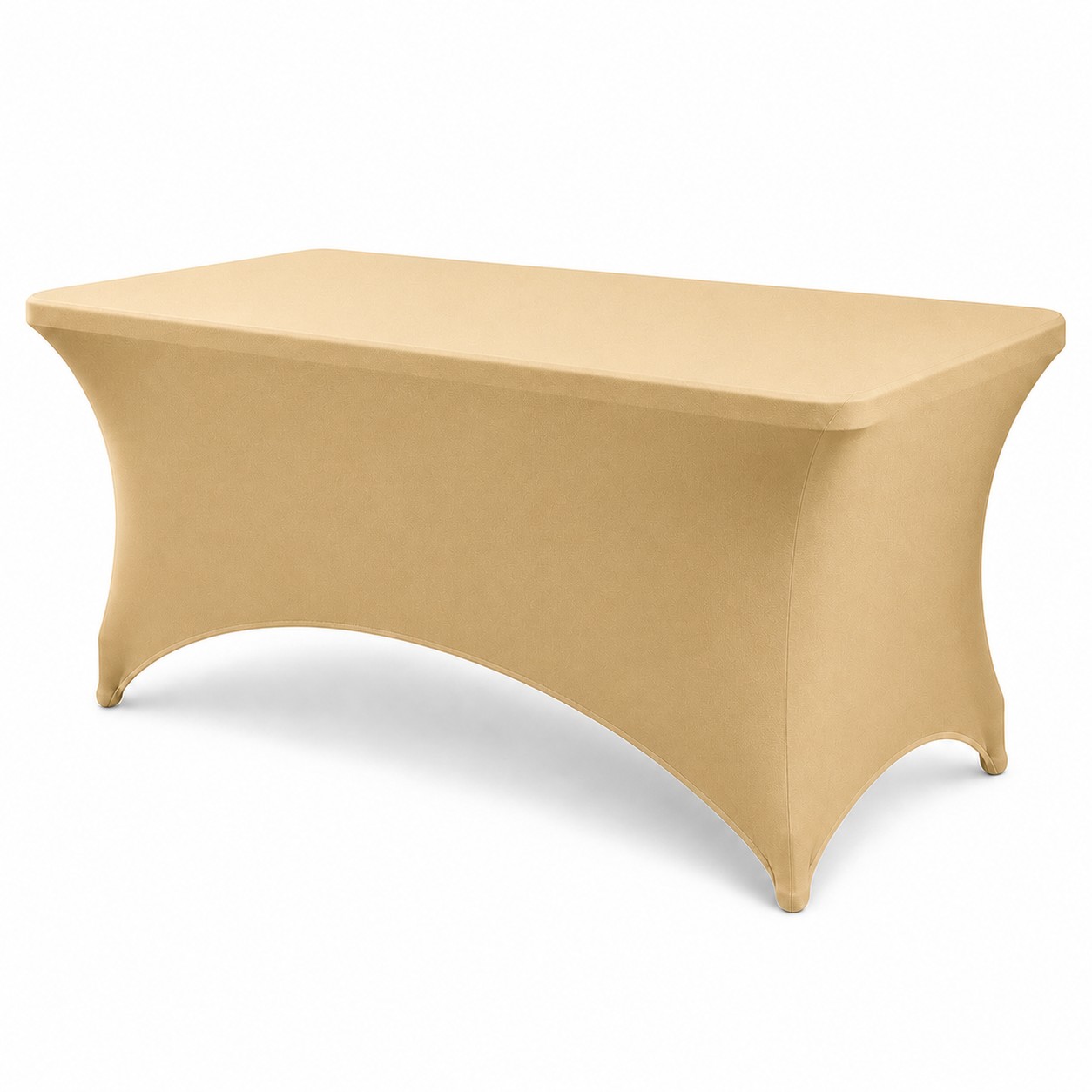 Fitted Spandex Event Tablecloth — Champagne Gold
