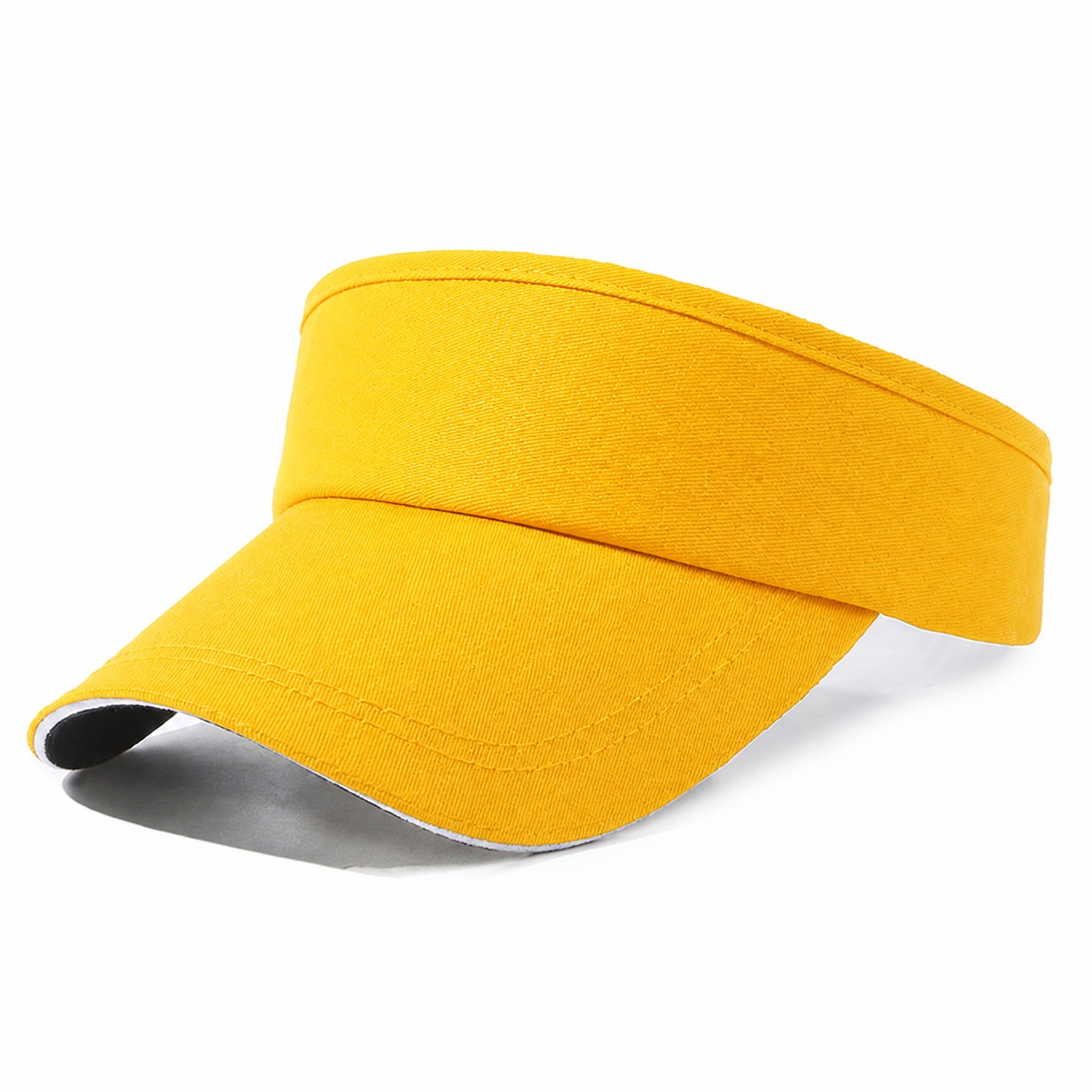 Open Crown Sports Visor Hat — Yellow