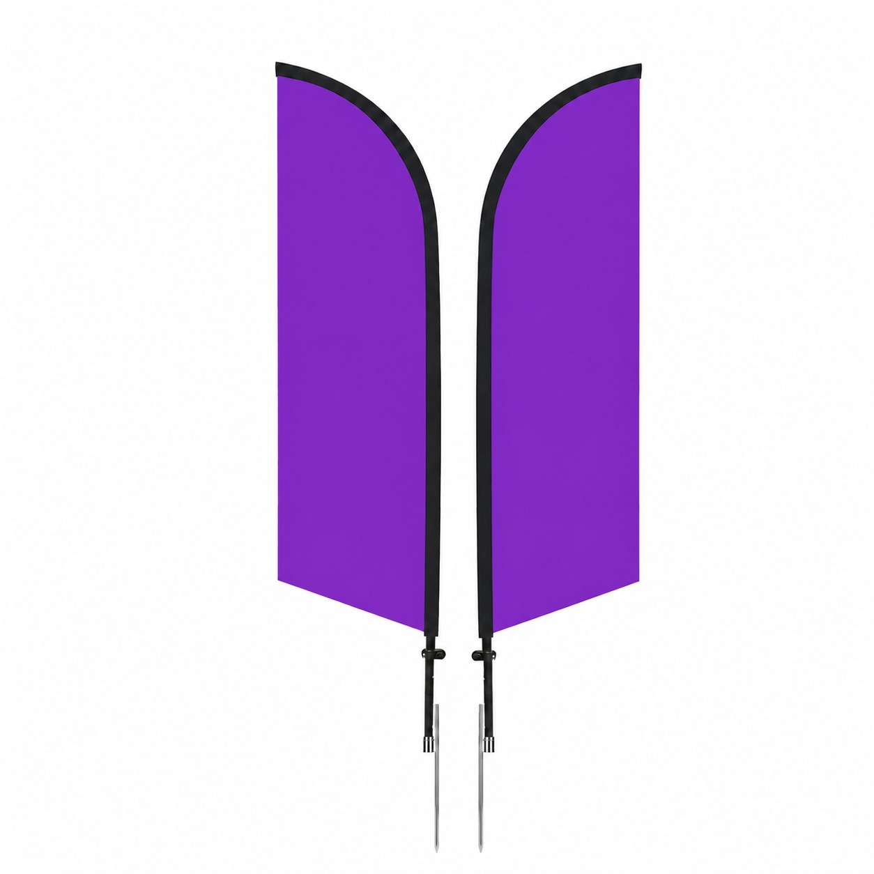 11' Spike Feather Flag Kit — Purple