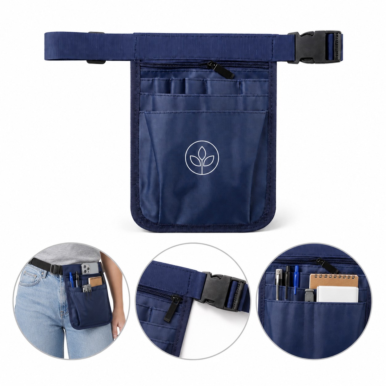 Nylon Multi Pocket Medical Waist Bag — view 1