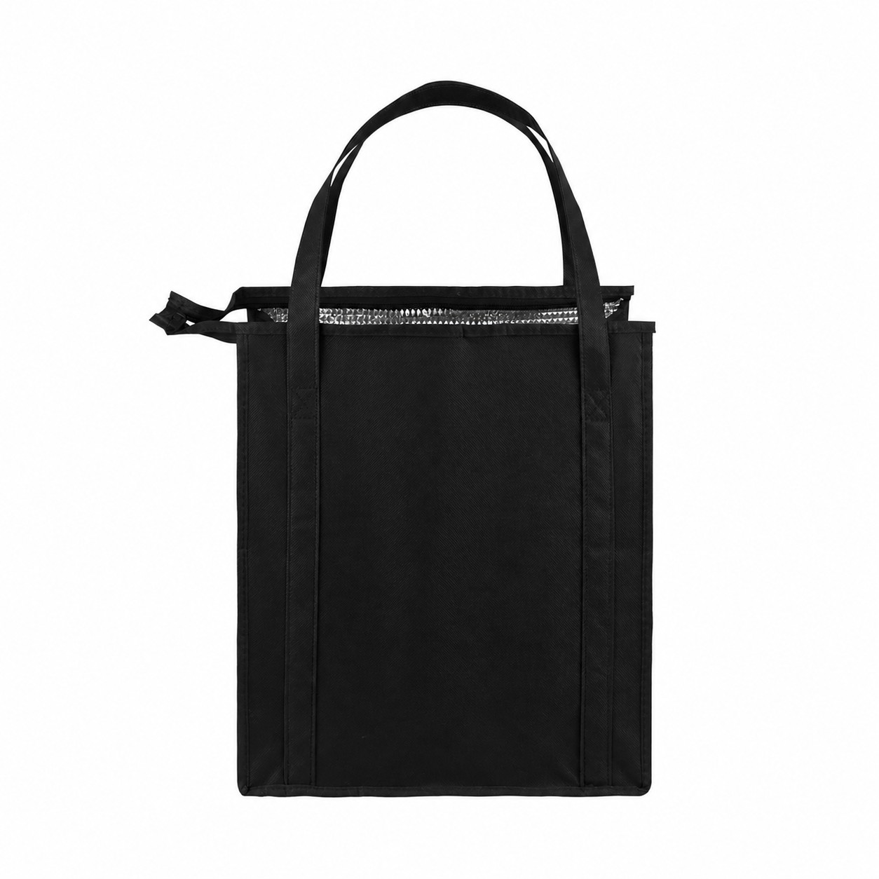 Reinforced Handles Non-Woven Tote Bag — Black