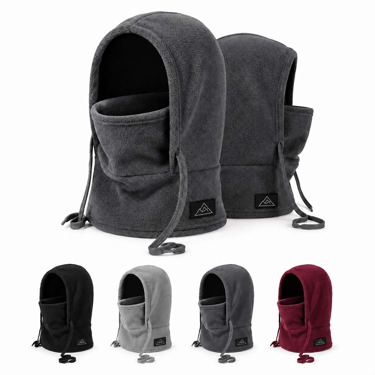 Polar Fleece Hooded Ski Mask
