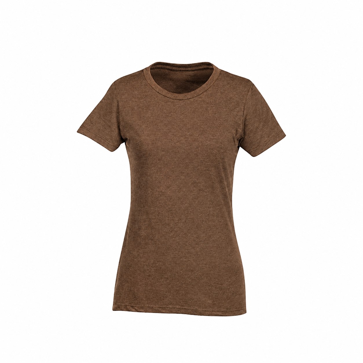 Ladies Combed Ringspun Cotton Blend Tee — Brown