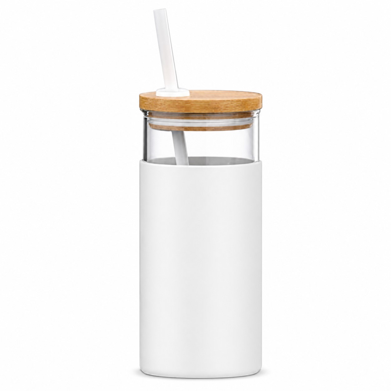 Bamboo Lid Glass Drinking Bottle — view 2
