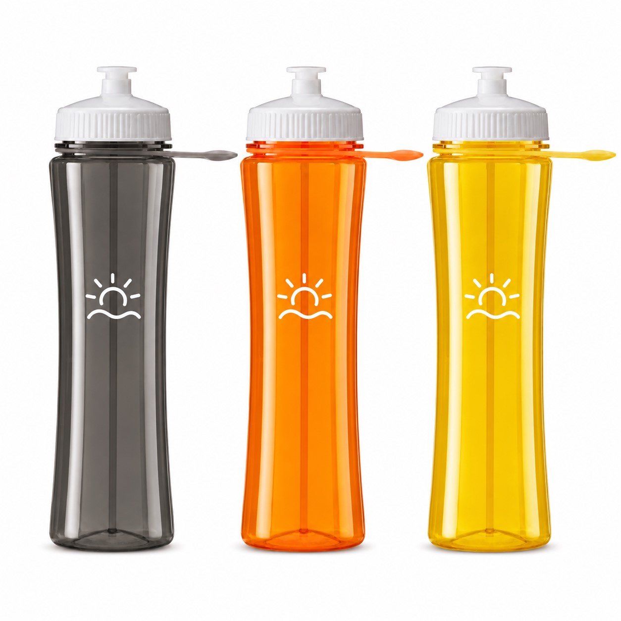 Tapered Polypropylene Sports Bottle With Push Pull Lid