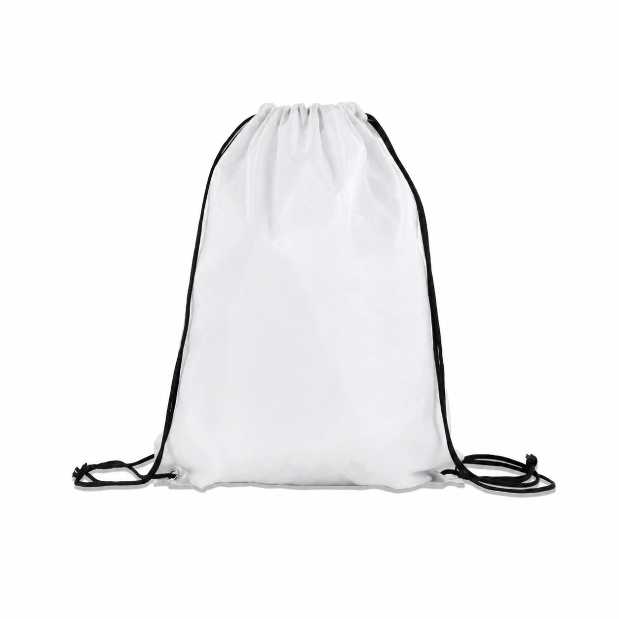 210D Polyester Ocean Drawstring Bag — Clear White