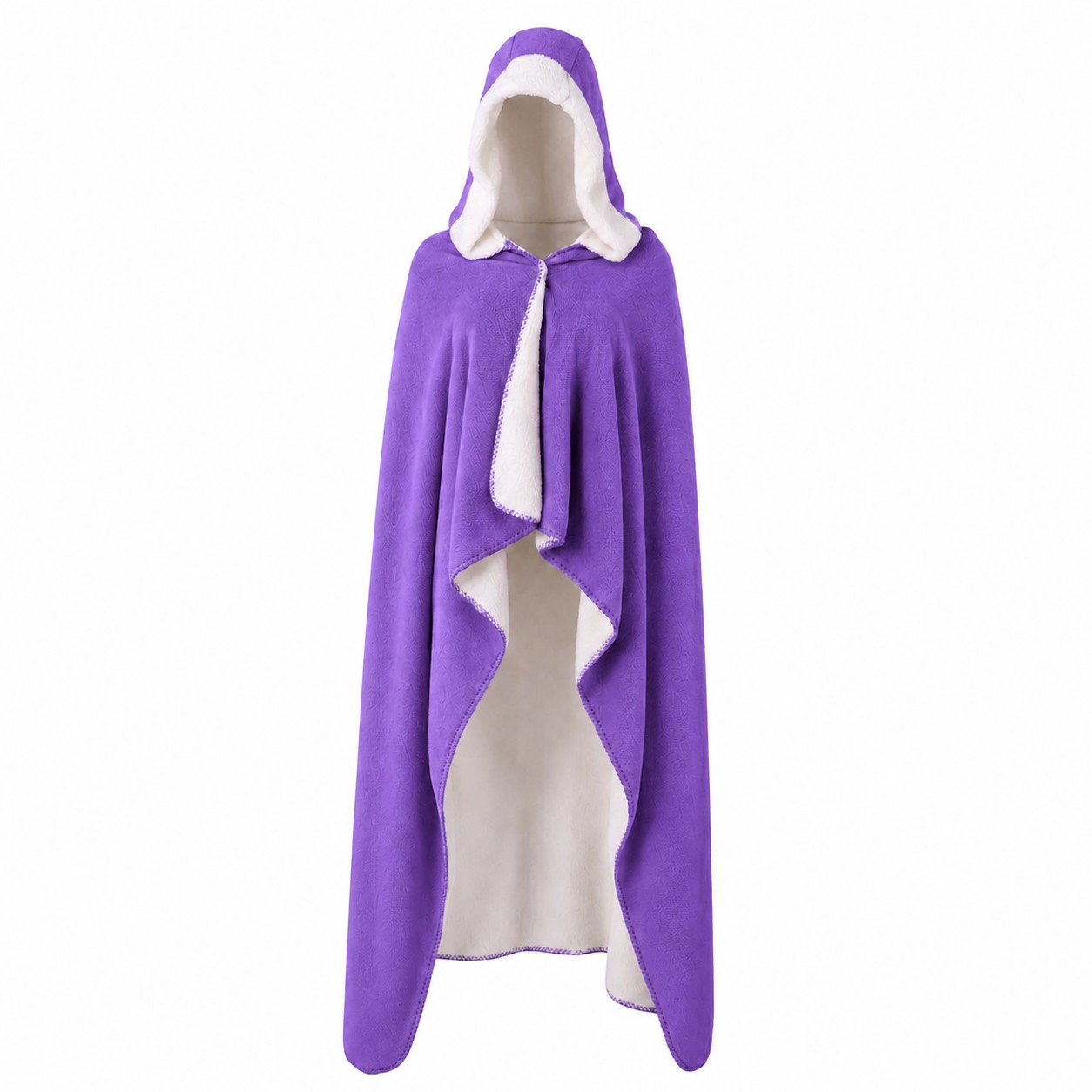 Hooded Sherpa Wearable Blanket — Purple