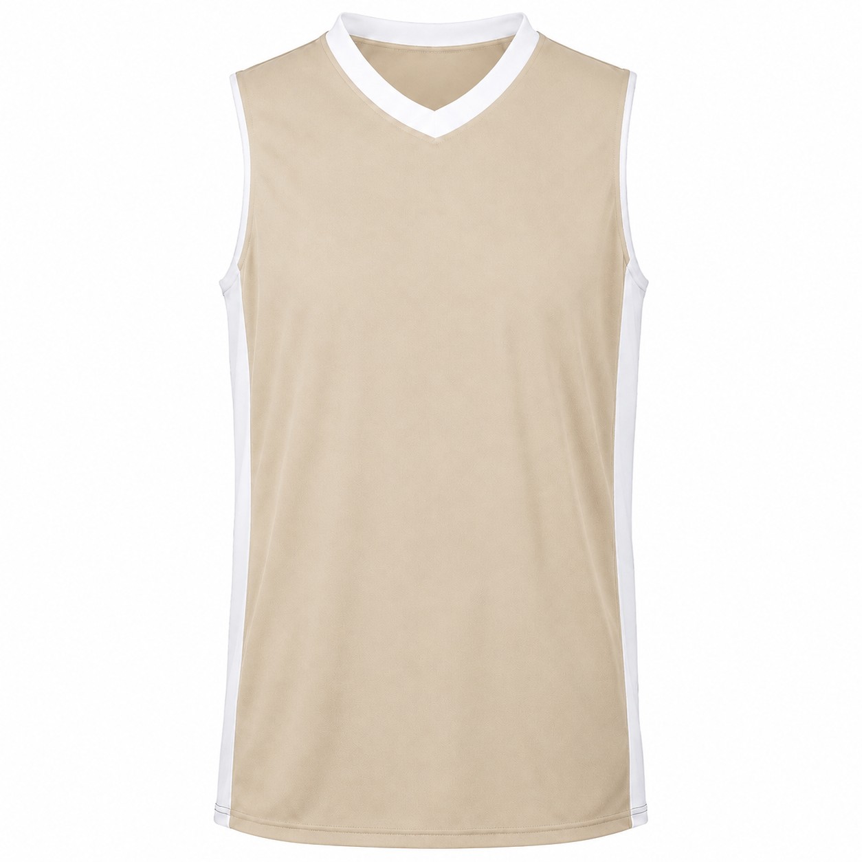 Men's Polyester Basketball Jersey — Beige