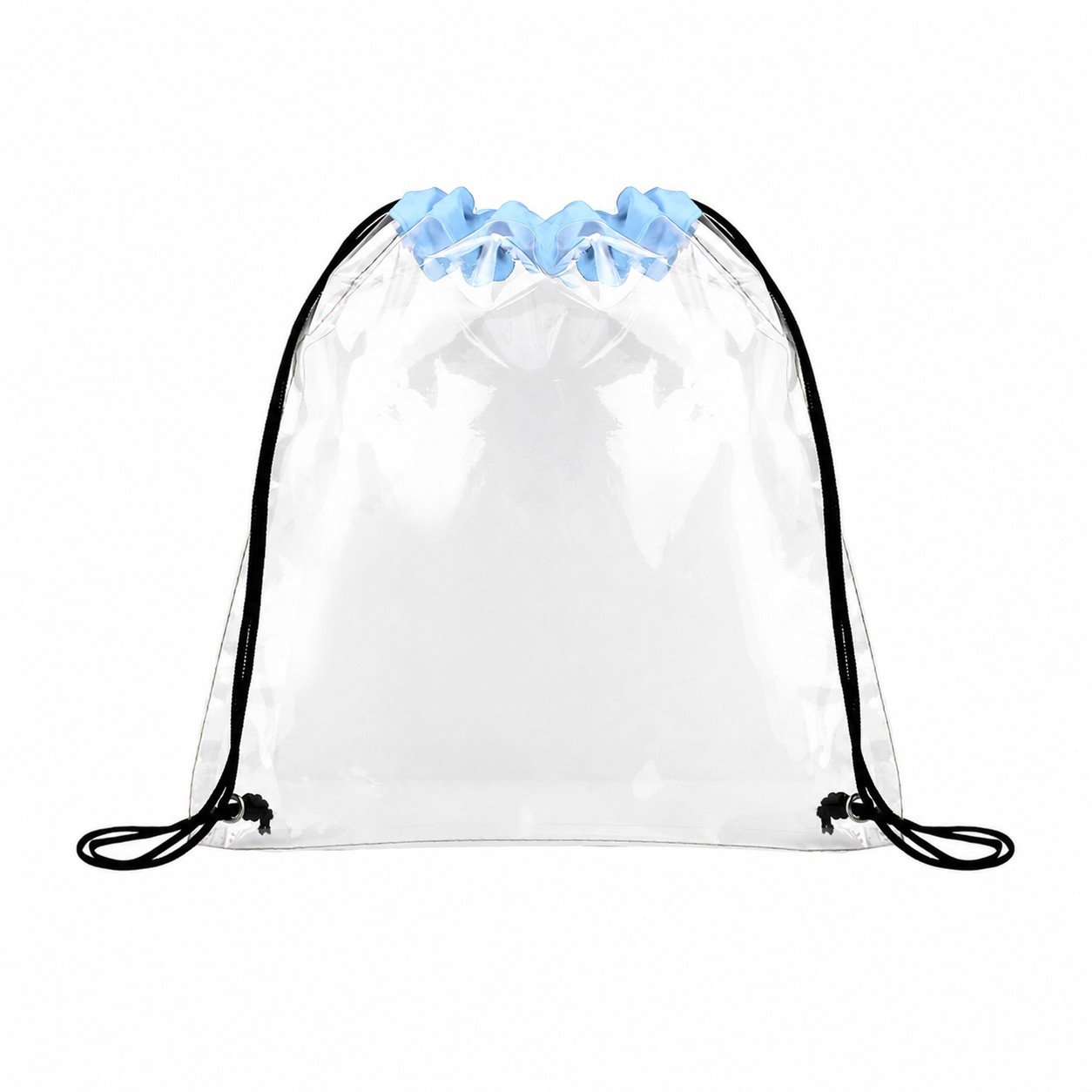 Metal Grommets Drawstring Bag — Light Blue