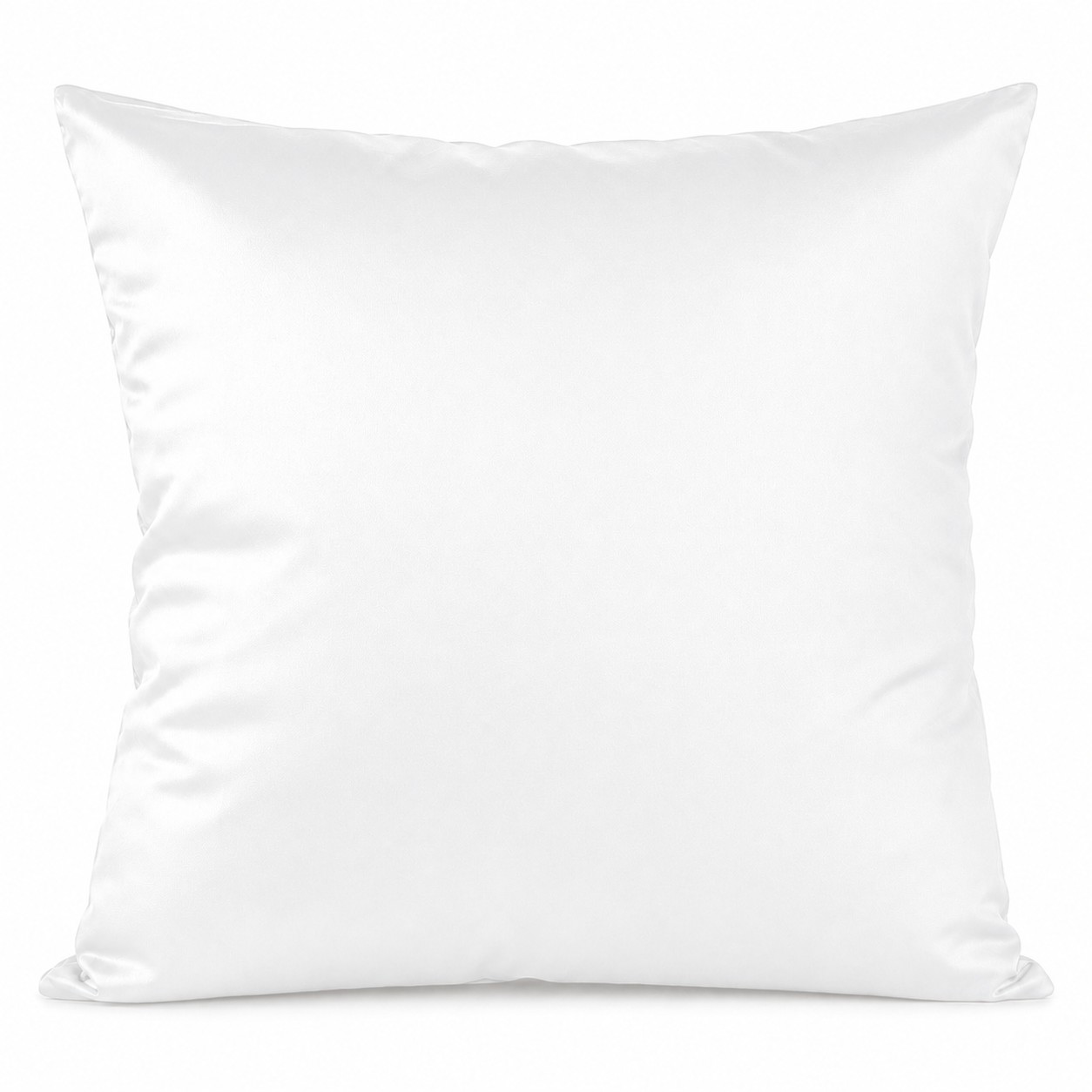 Cotton Square Throw Pillow — Clear White