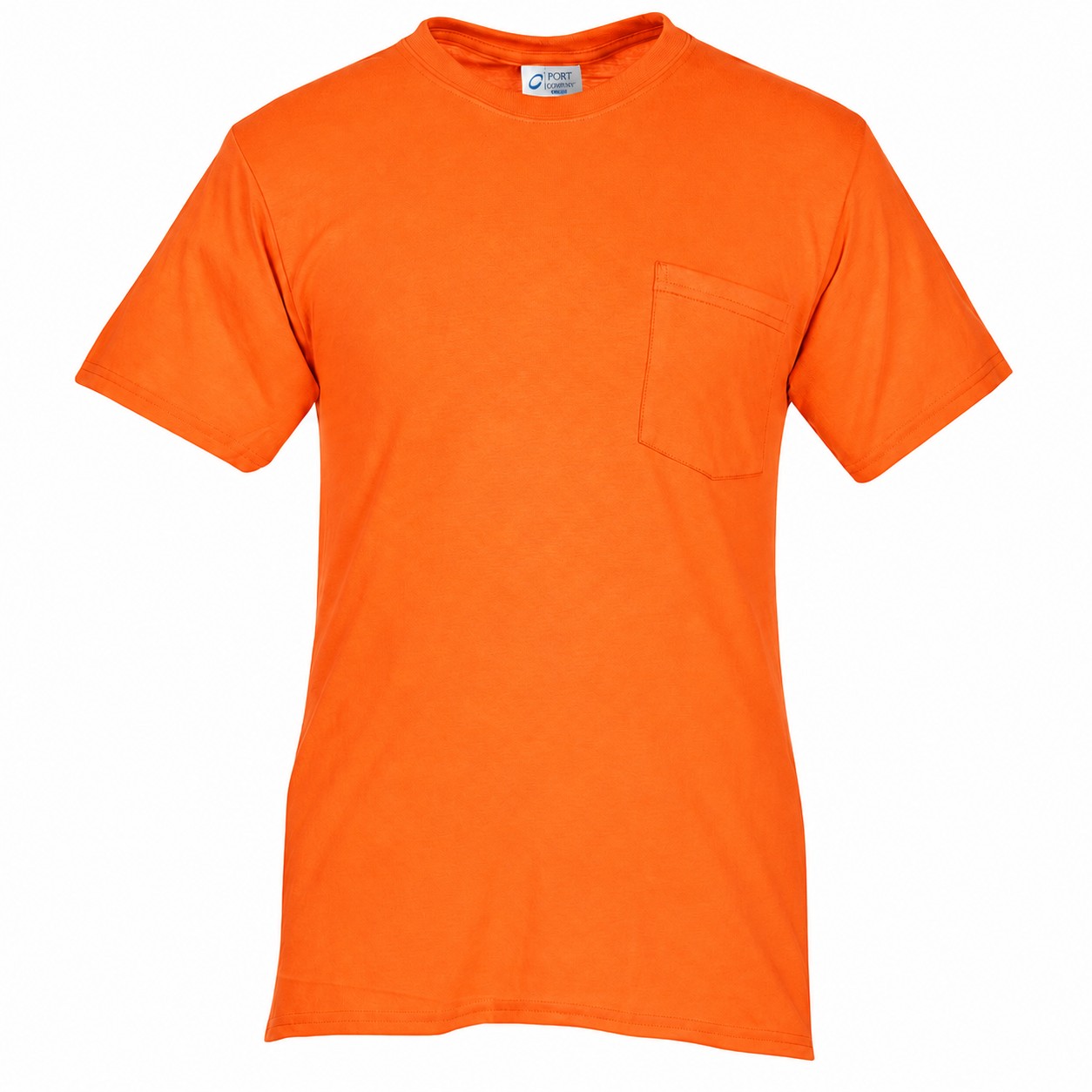 Pocket Cotton Polyester Tee — Orange