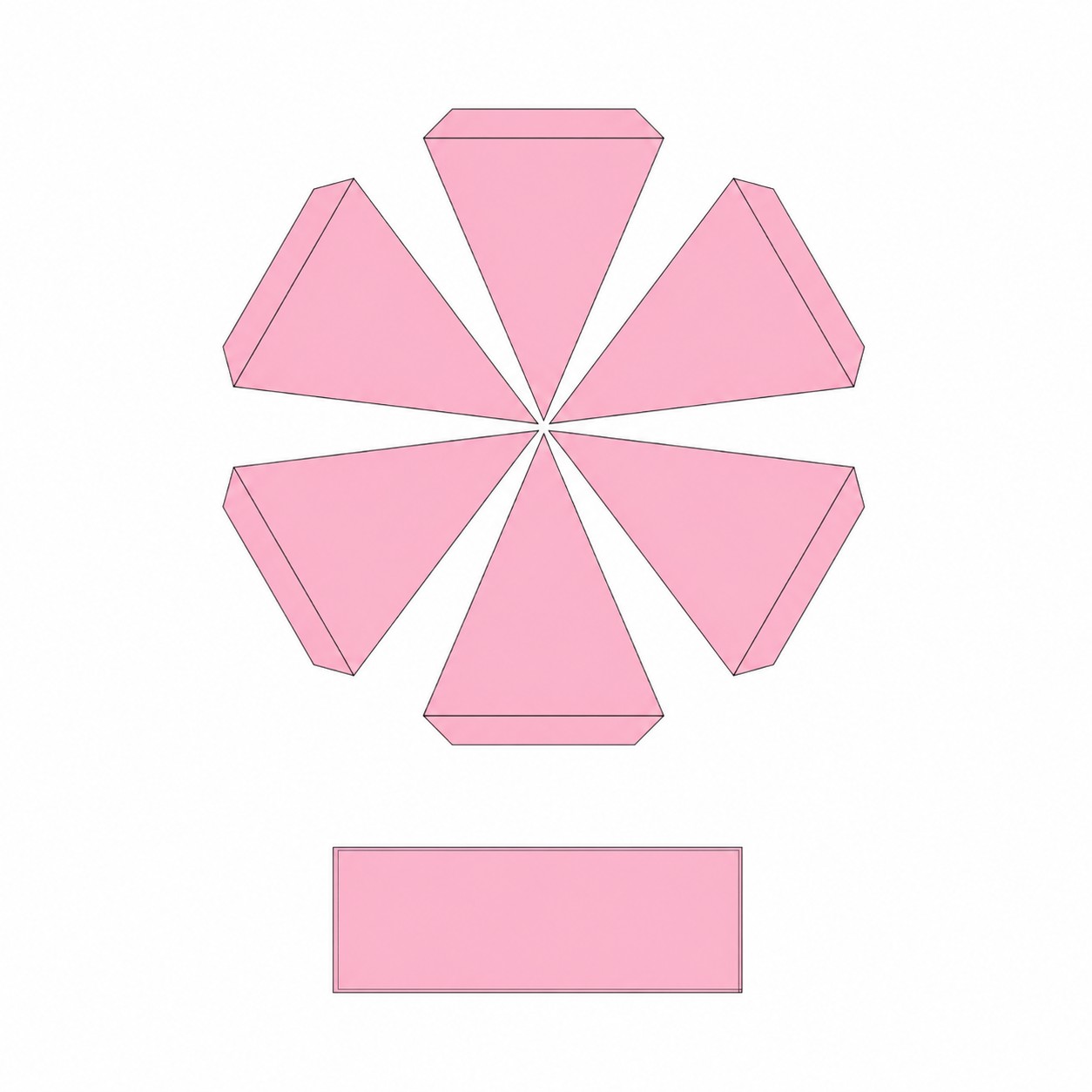Portable Beech Pole Sun Umbrella — Pink
