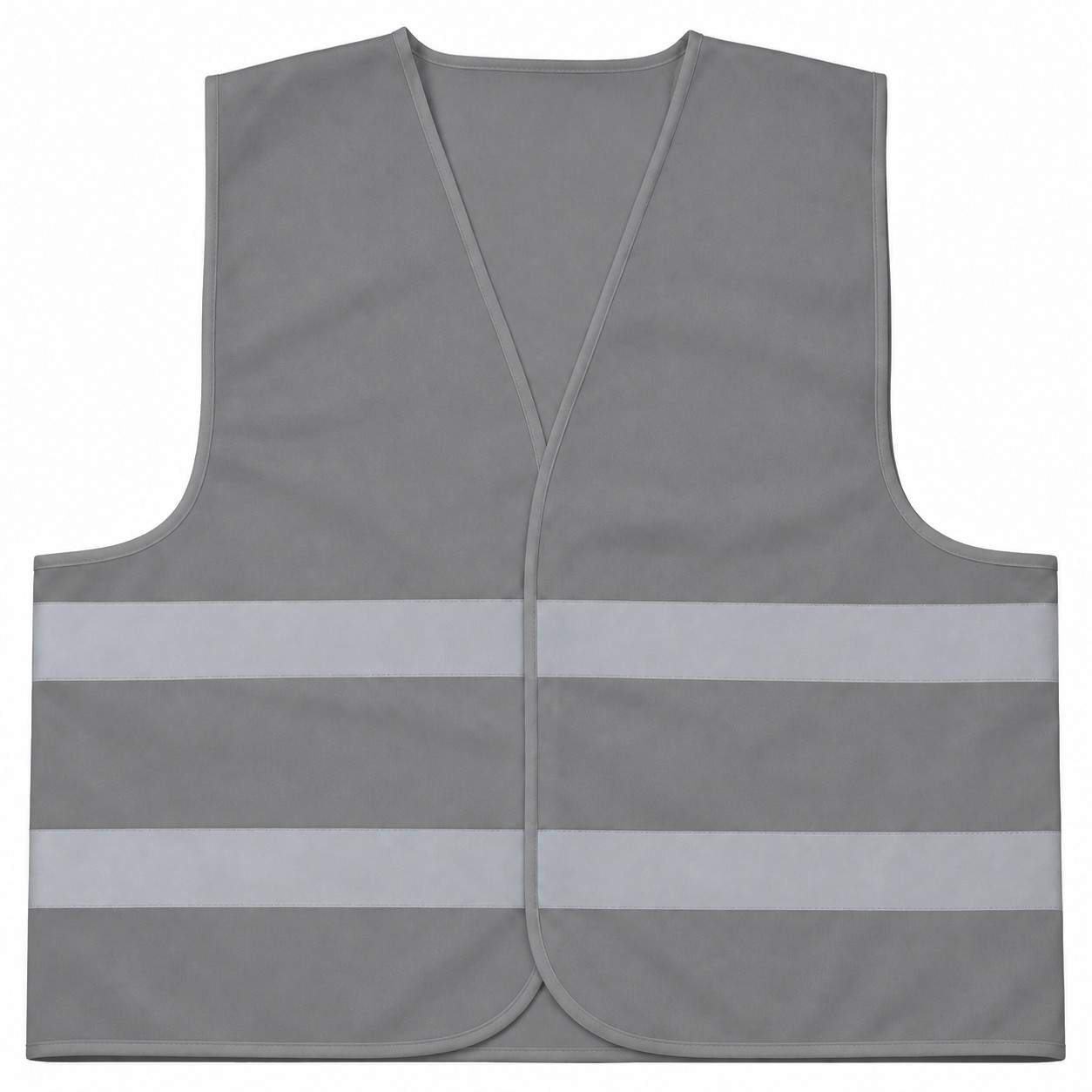 Reflective Polyester Safety Vest — Gray