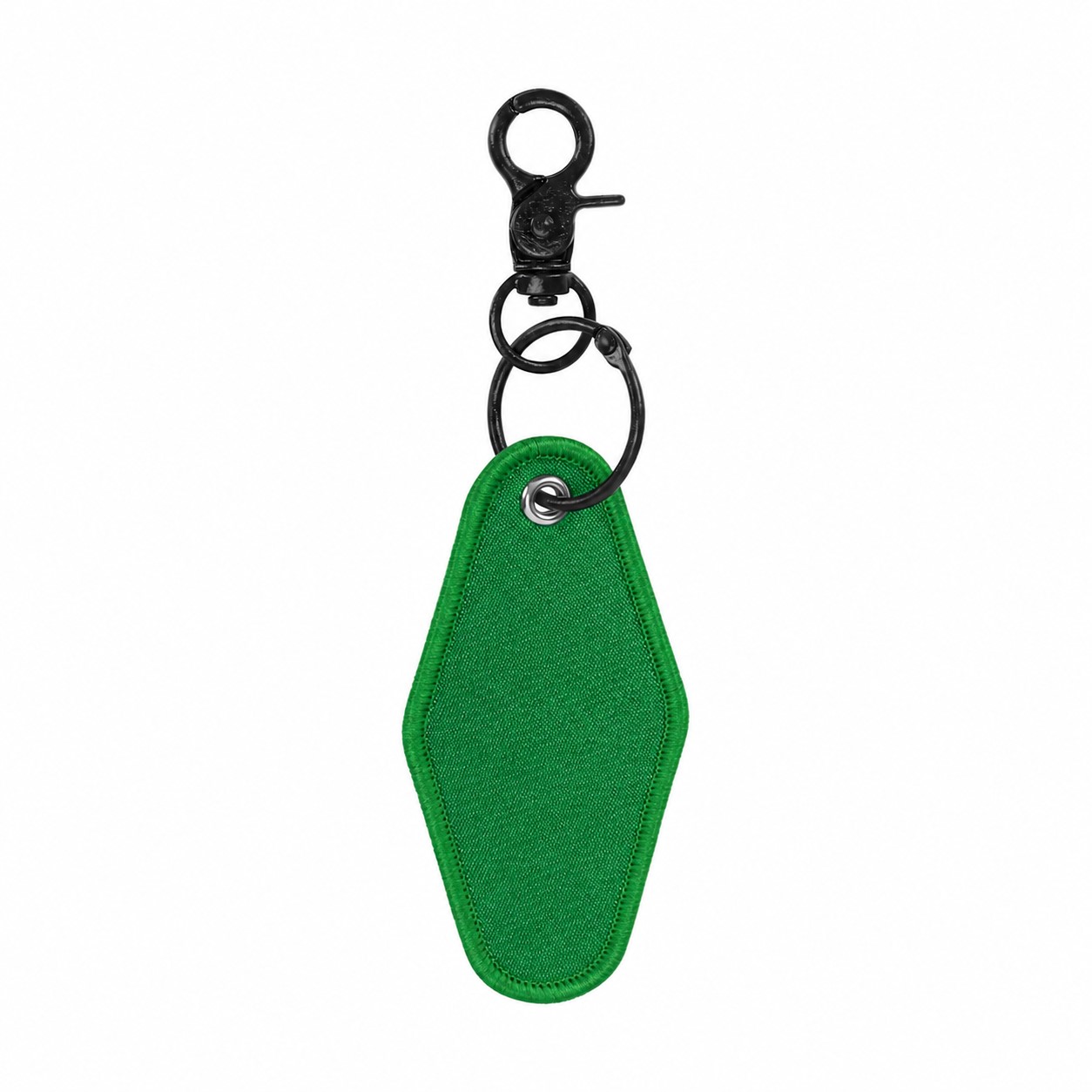 Twill Key Tag With Swivel Clip — Green