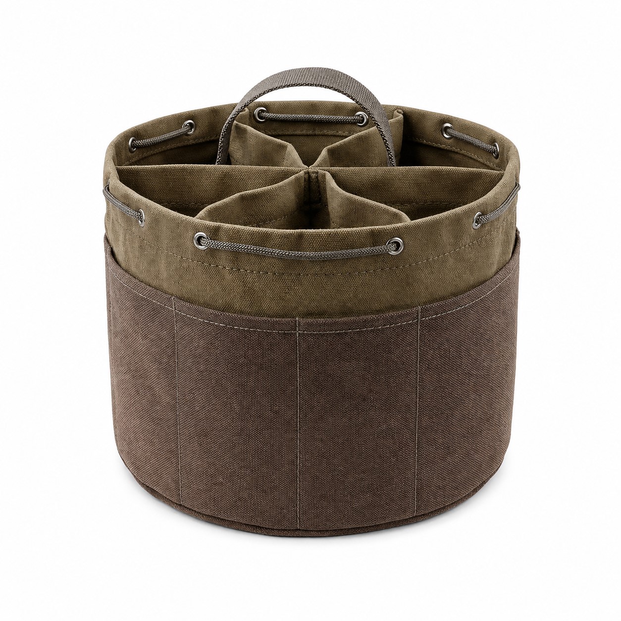 Round Canvas Six Compartment Tool Bag — view 2