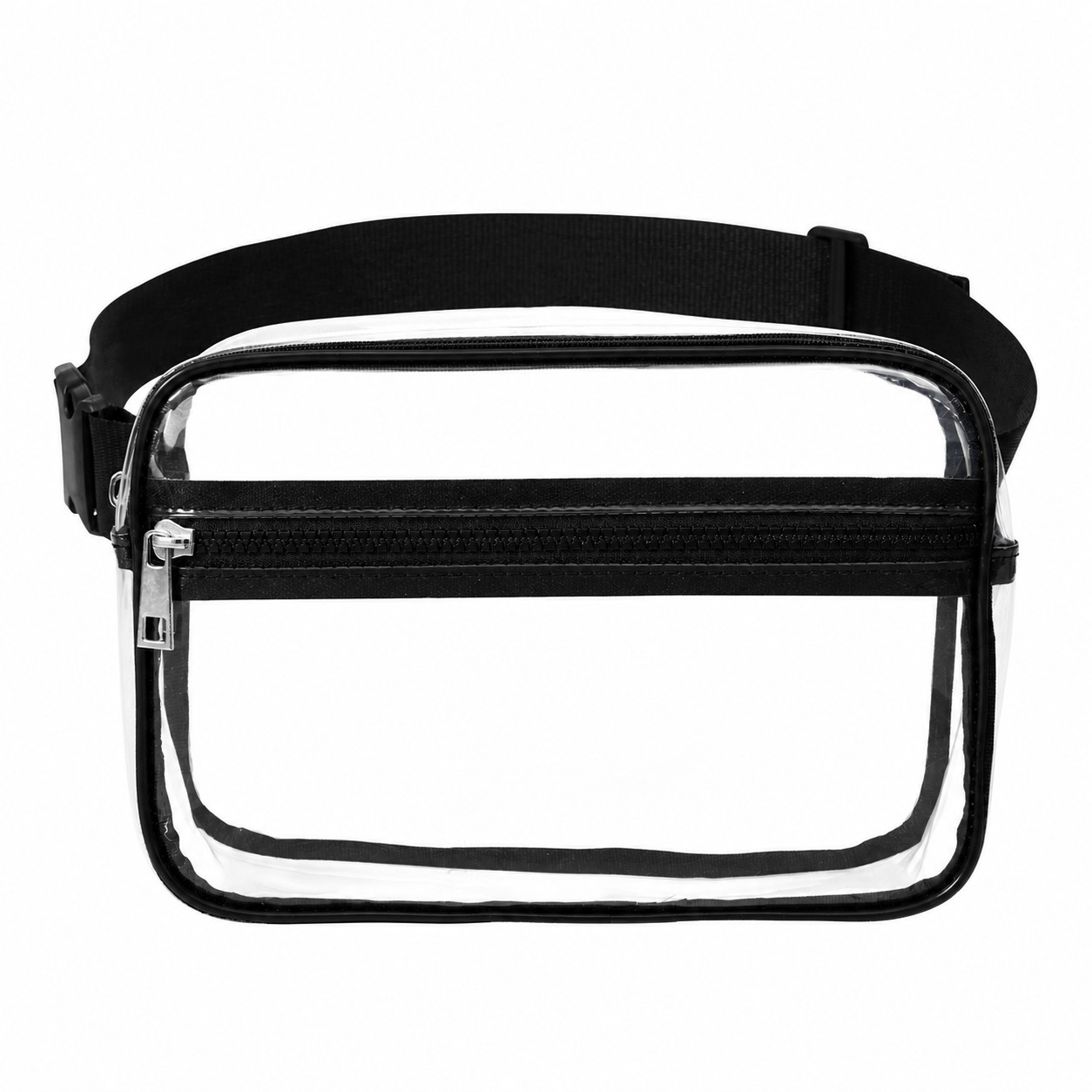 PVC Transparent Fanny Pack — Black
