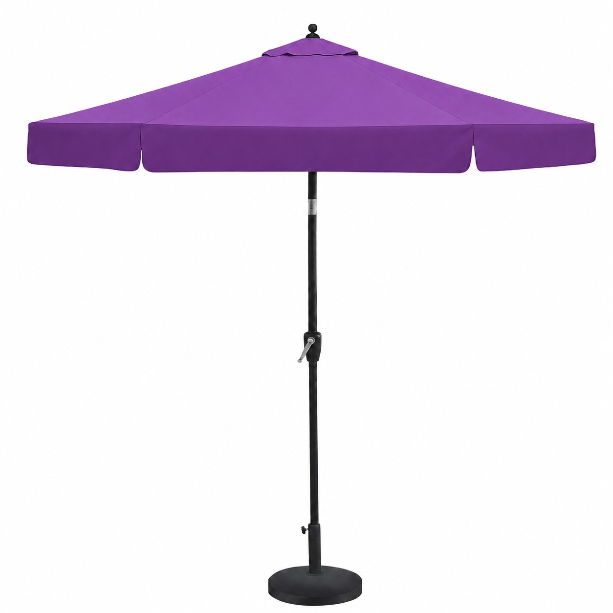 Aluminum Market Patio Umbrella With Auto Tilt — Purple