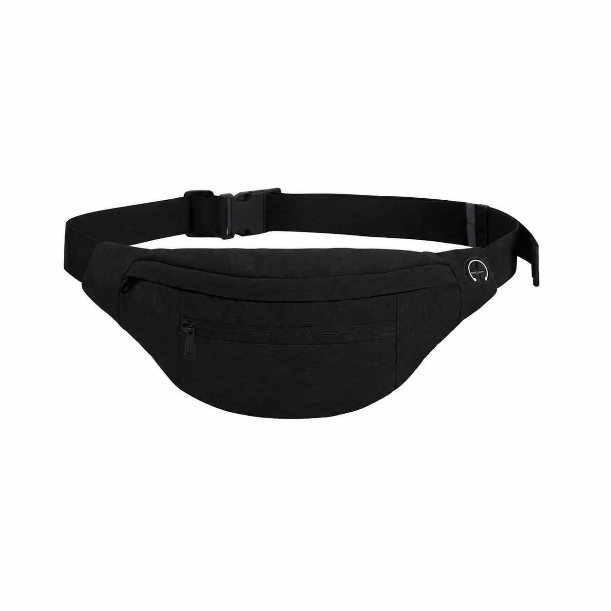 Waterproof Crossbody Belt Bag — Black