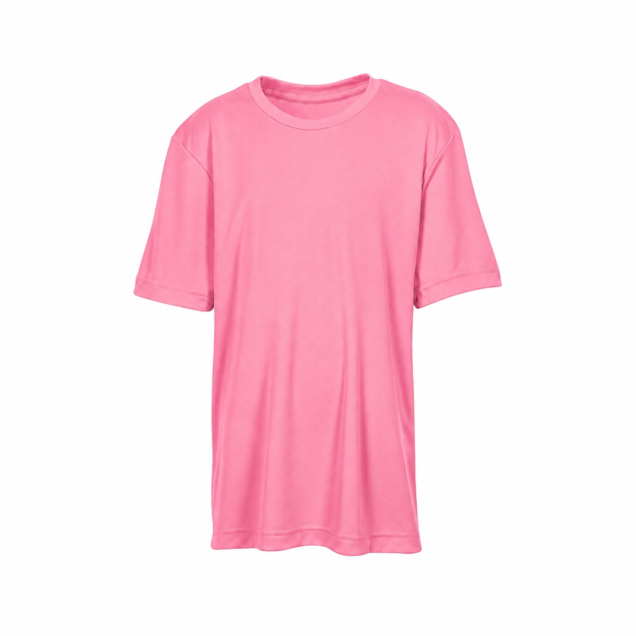 Youth Polyester Performance T Shirt — Pink