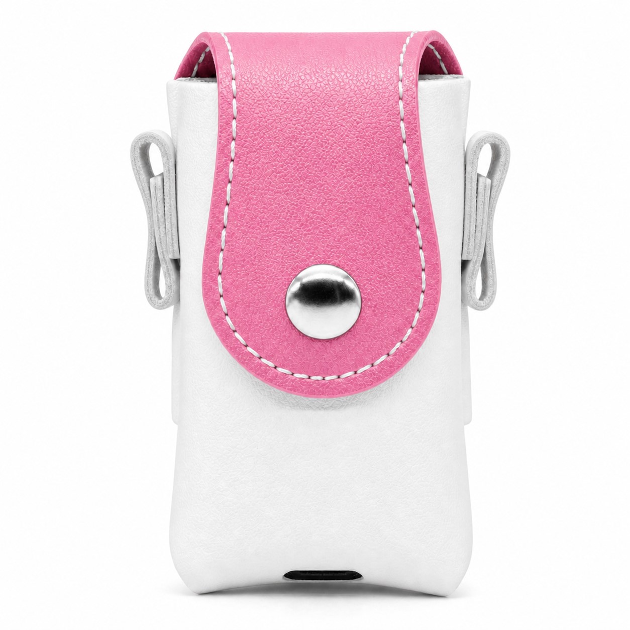 Compact Nylon Golf Ball Bag With Clip — Pink