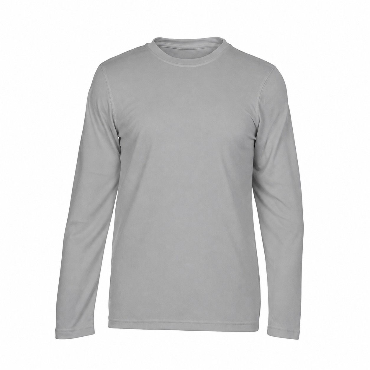 Polyester Stain Release Long Sleeve Shirt — Gray
