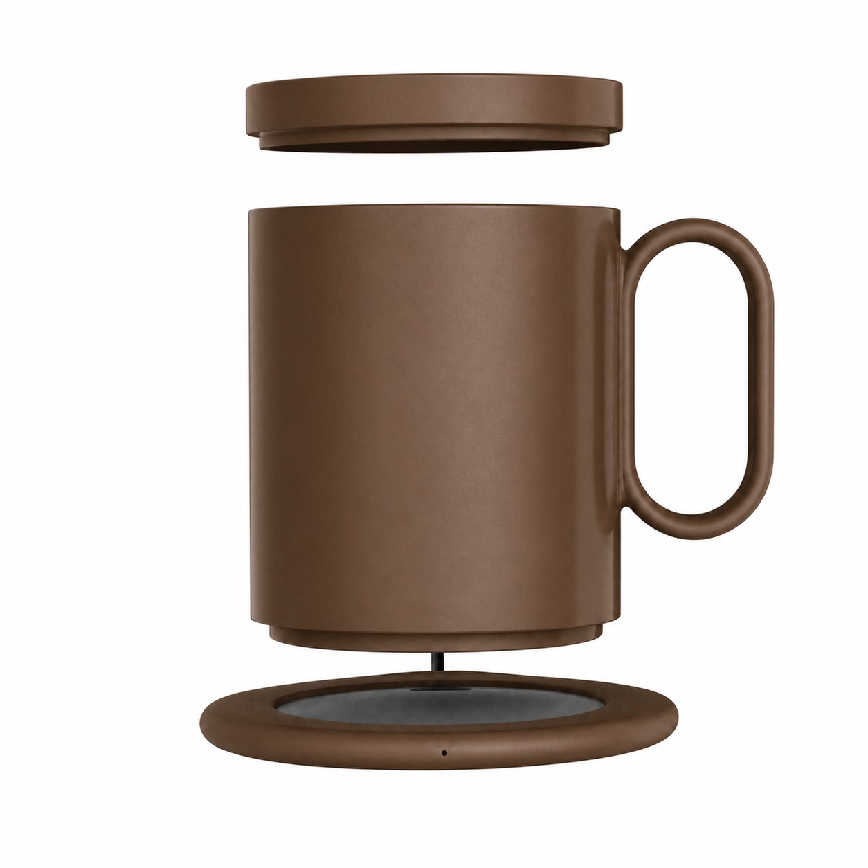 Desktop Warming Mug Charger Set — Brown